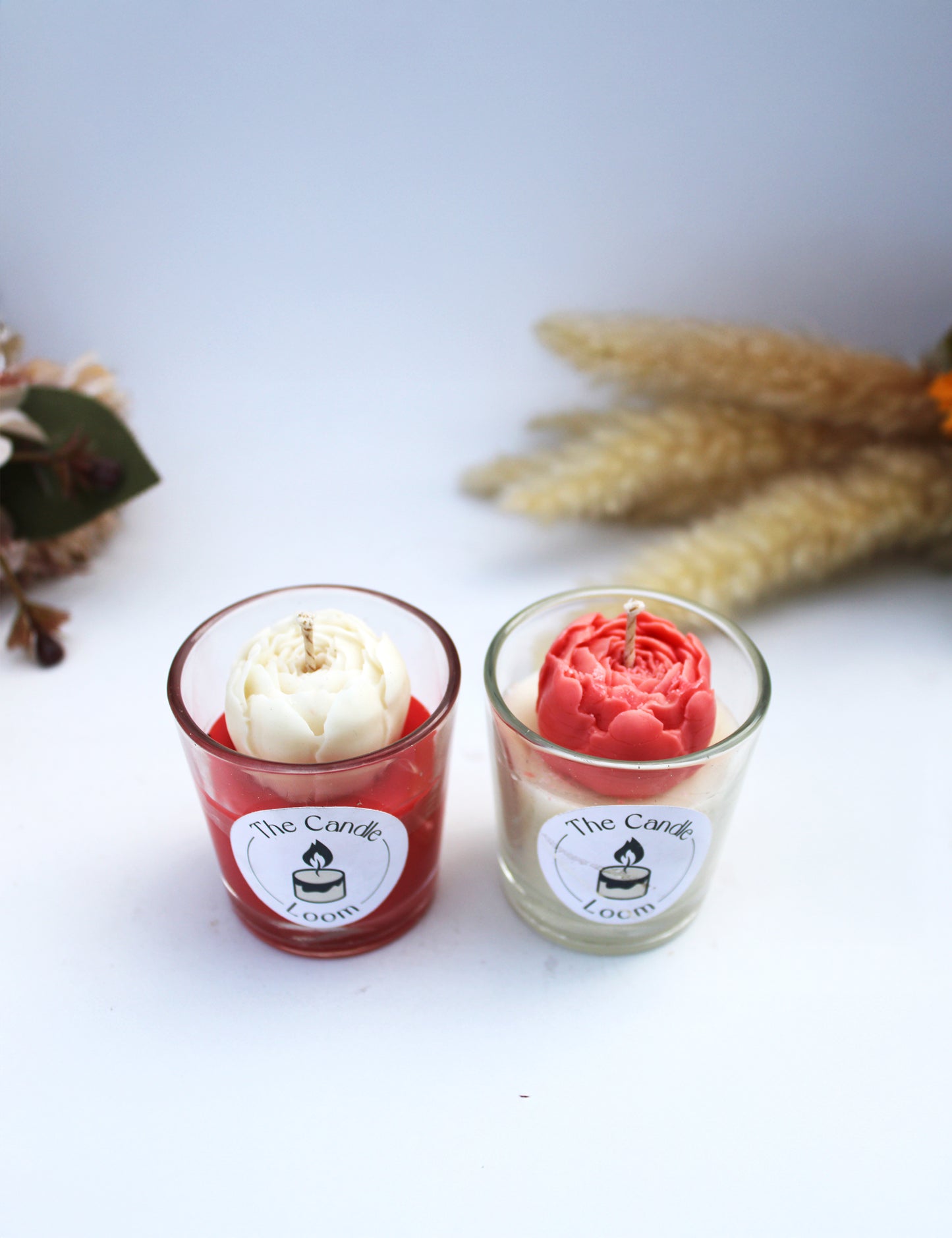 Flower in mini Jar Candle - Set of 2