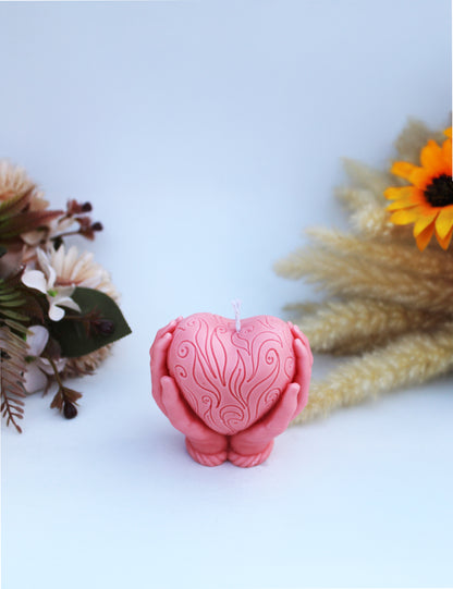 Heart in Hand Scented Candle