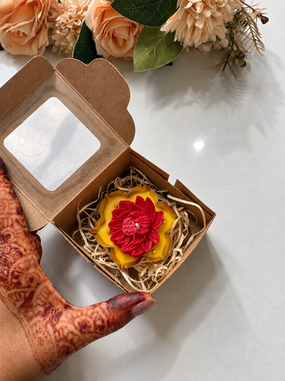 2.5 Inch Lotus Candle with Gift Box | Decorative Flower Candle for Gifting